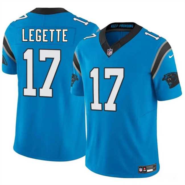 Men & Women & Youth Carolina Panthers #17 Xavier Legette Blue 2024 Draft F.U.S.E. Vapor Limited Stitched Jersey->carolina panthers->NFL Jersey